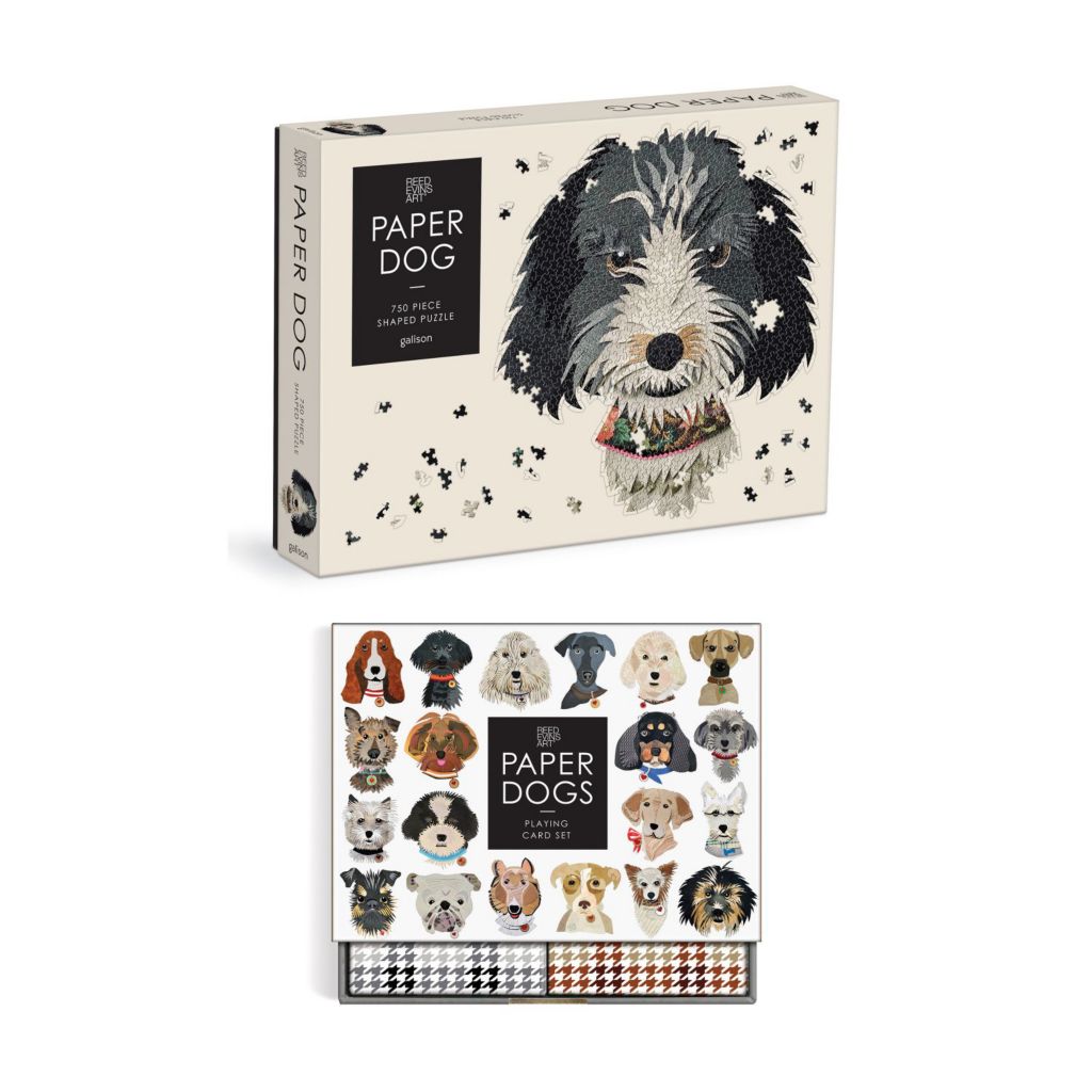 Paper Dogs 750 Piece Shaped Puzzle - Galison