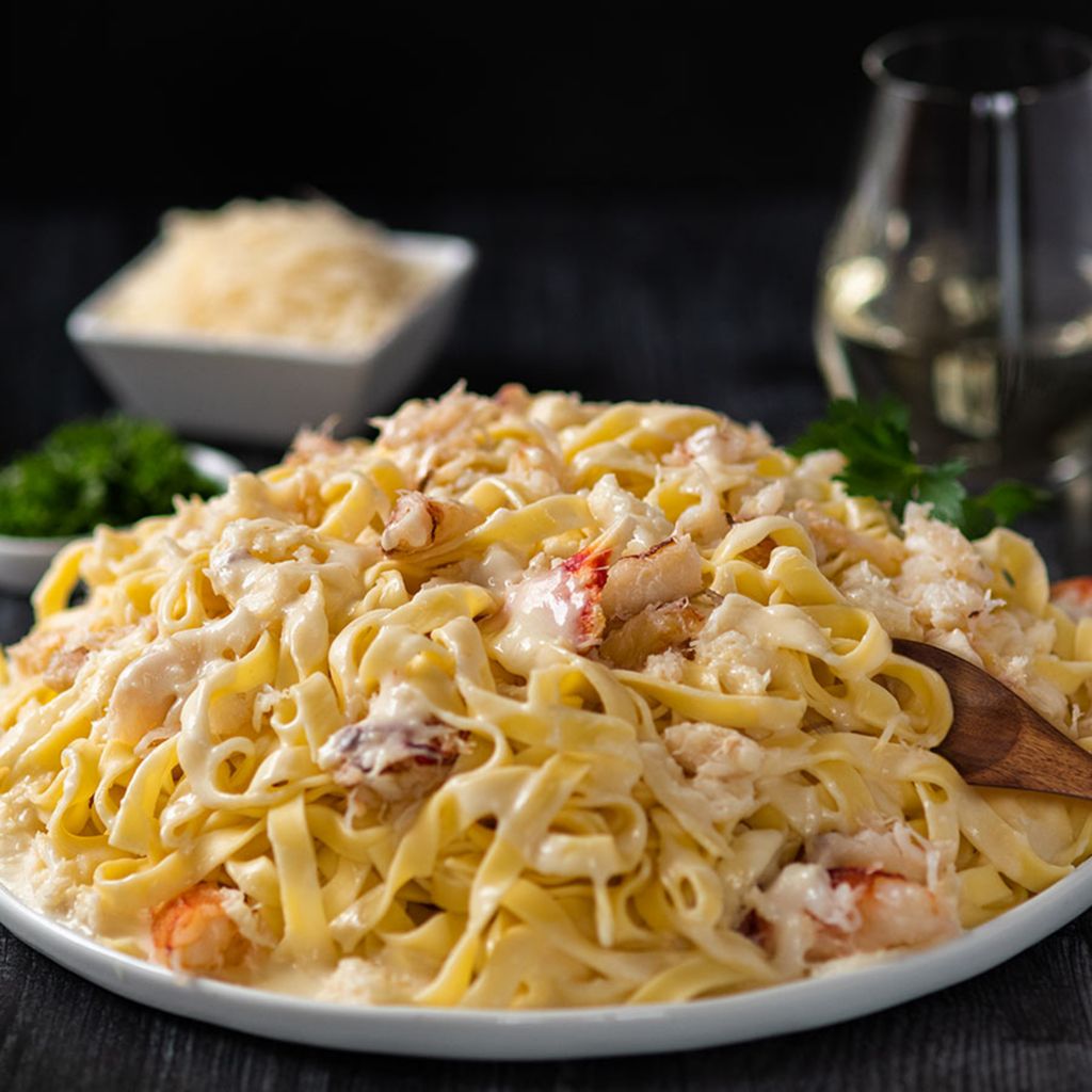 SeaBear Seafood Fettuccini Alfredo Dinner for 2 - ShopHQ.com