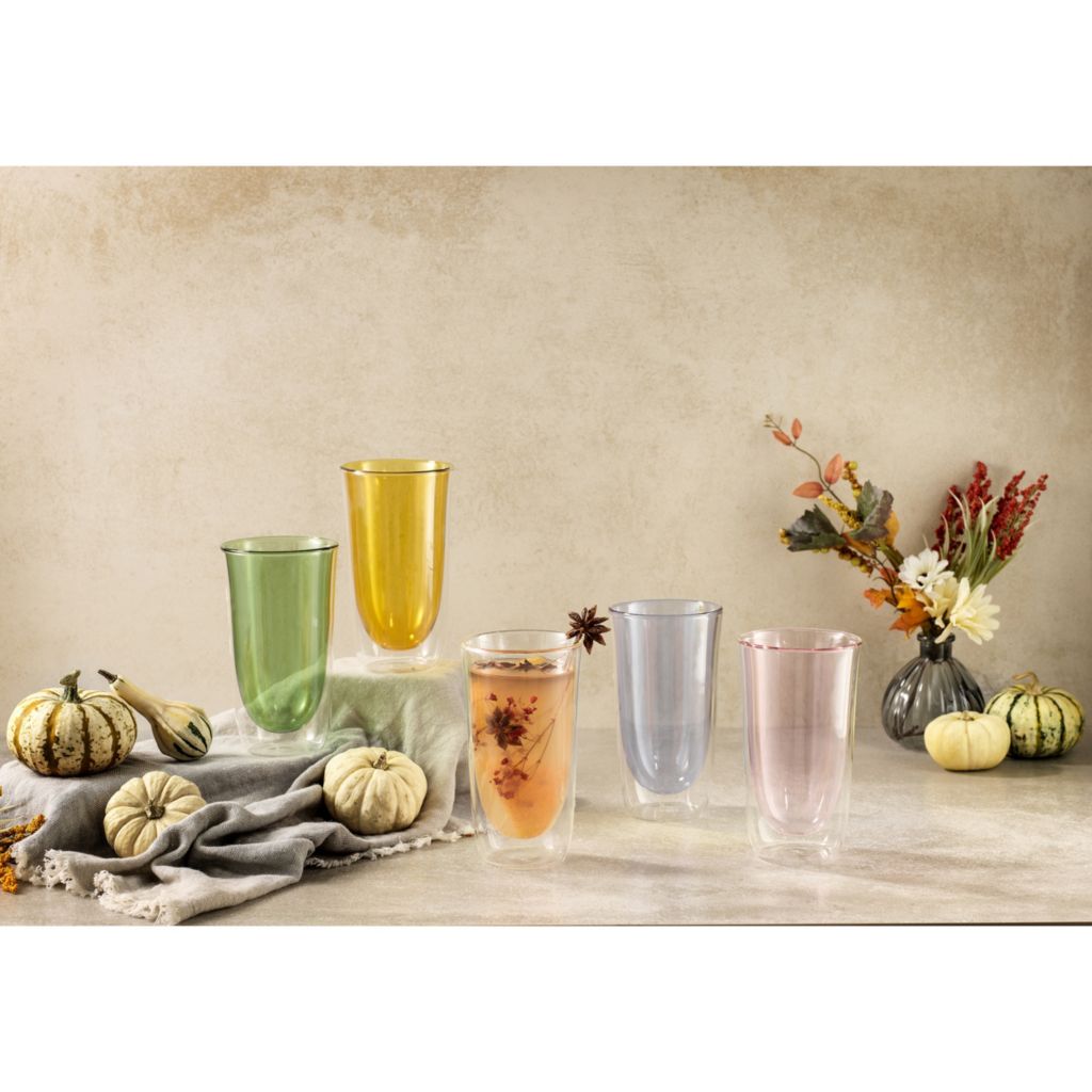 Spike Double Wall Insulated 13.5 oz Glasses, Set of 4