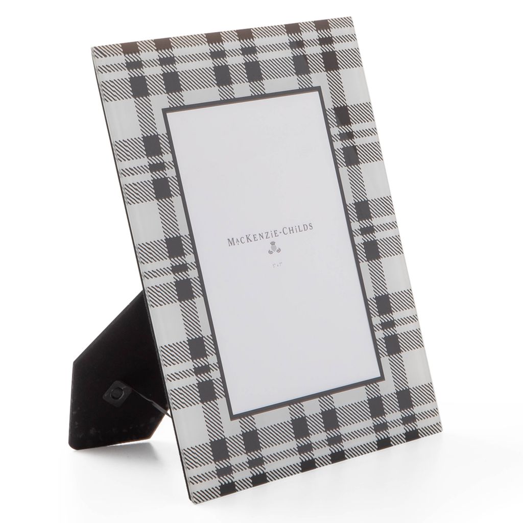 MacKenzie-Childs  Black & White Tartan Boutique Tissue Box Cover