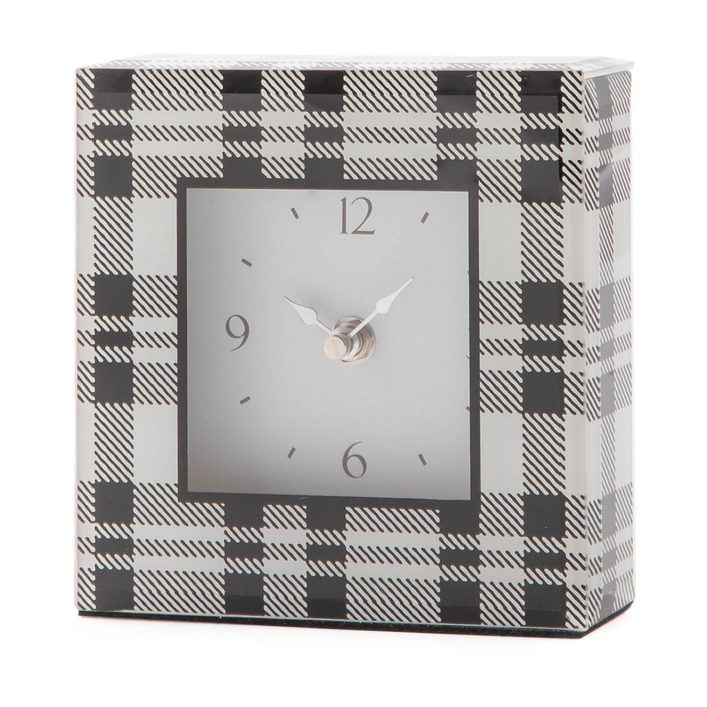 MacKenzie-Childs  Black & White Tartan Boutique Tissue Box Cover