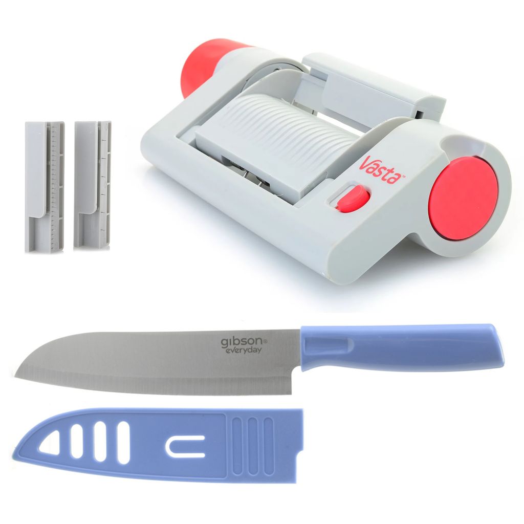  EatNeat 5 pc Cutting Board and Kitchen Knife Set - Premium  Plastic Cutting Boards and Kitchen Knife Set - Home Essentials Kit Includes  Stainless Steel Santoku Knife With Sheath and 3