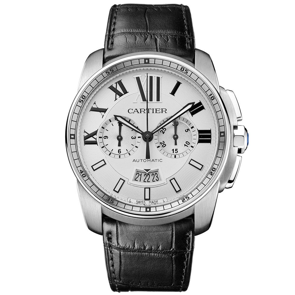 cartier men's stainless steel watch