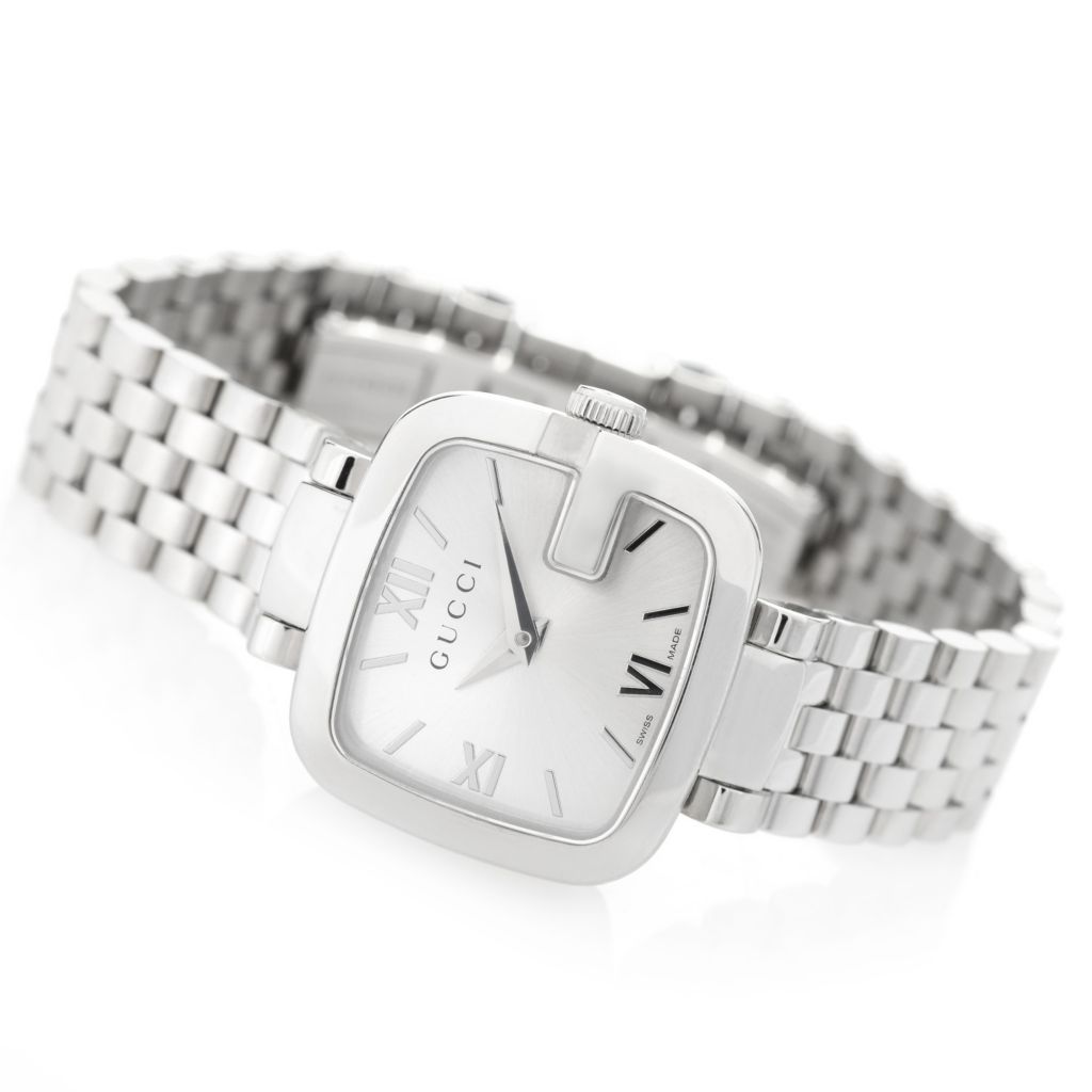 gucci women's stainless steel bracelet watch