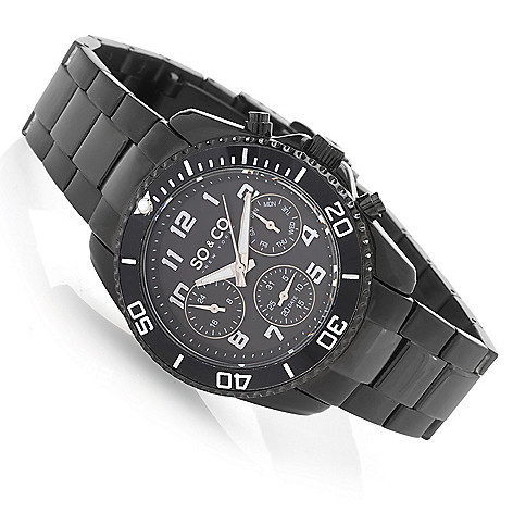 So Co New York Men S 43mm Yacht Club Quartz Stainless Steel Bracelet Watch Shophq