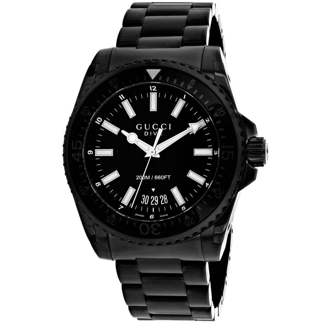 gucci men's dive bracelet watch 45mm