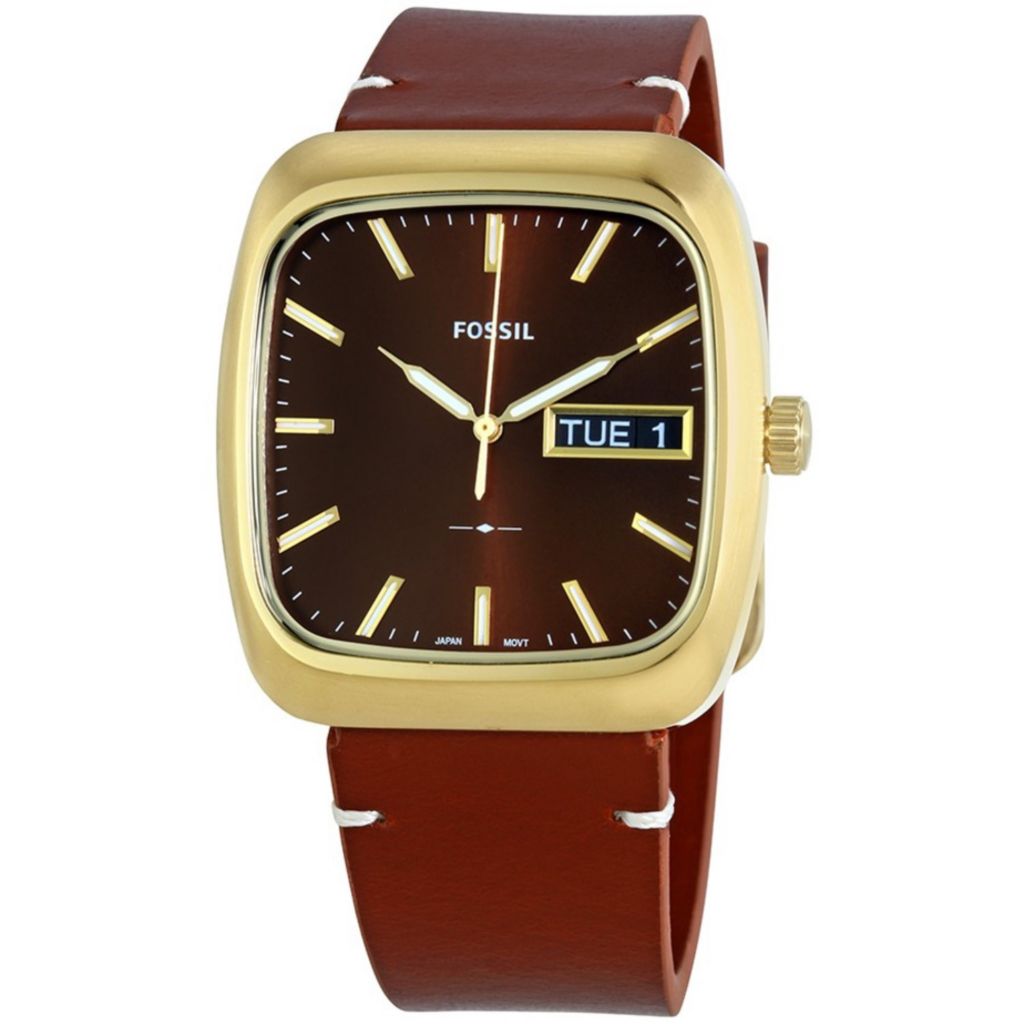 mens square leather watches