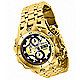 Gold-tone watch unclasped