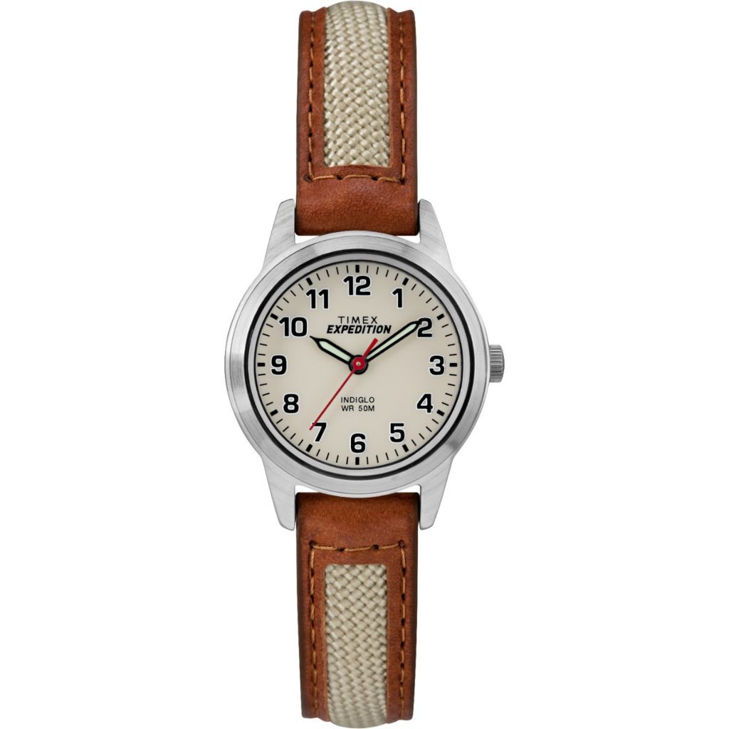 Timex 26mm Expedition Field Mini Quartz Cream Dial Tan Leather