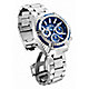 40mm Silver-tone / Blue watch unclasped