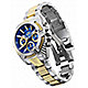 40mm Two-tone / Blue watch unclasped