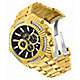 52mm Gold-tone / Black watch unclasped