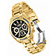 40mm Gold-tone / Black watch unclasped