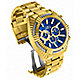 52mm Gold-tone / Blue watch unclasped