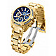 40mm Gold-tone / Blue watch unclasped