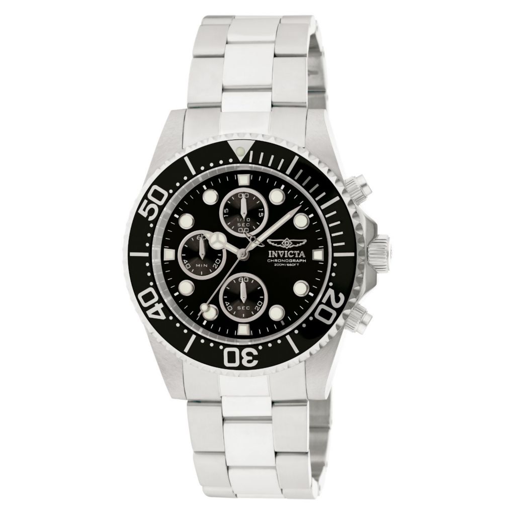 Invicta on sale chronograph black