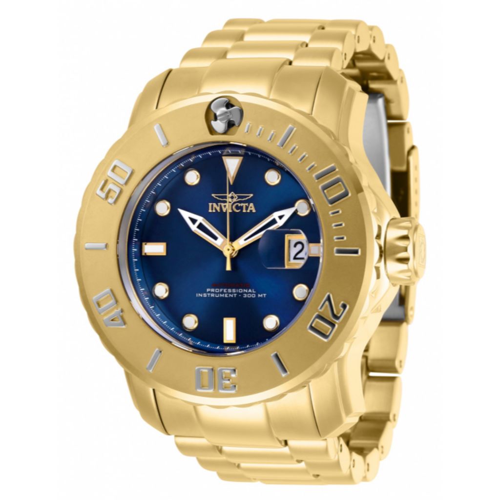 Invicta Men s 50mm Pro Diver Scuba Propeller Automatic Stainless Steel Bracelet Watch ShopHQ