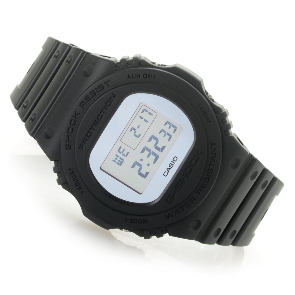 casio digital watch with leather strap