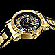 Gold-tone watch detail