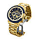 Gold-tone / Blue watch side