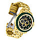 Gold-tone / Green watch side