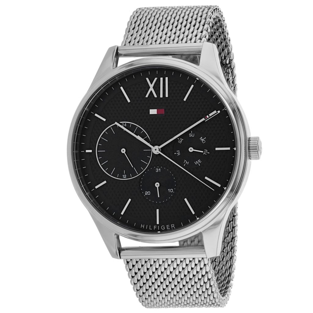 tommy hilfiger men's stainless steel bracelet watch 42mm
