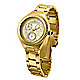 Gold-tone watch side