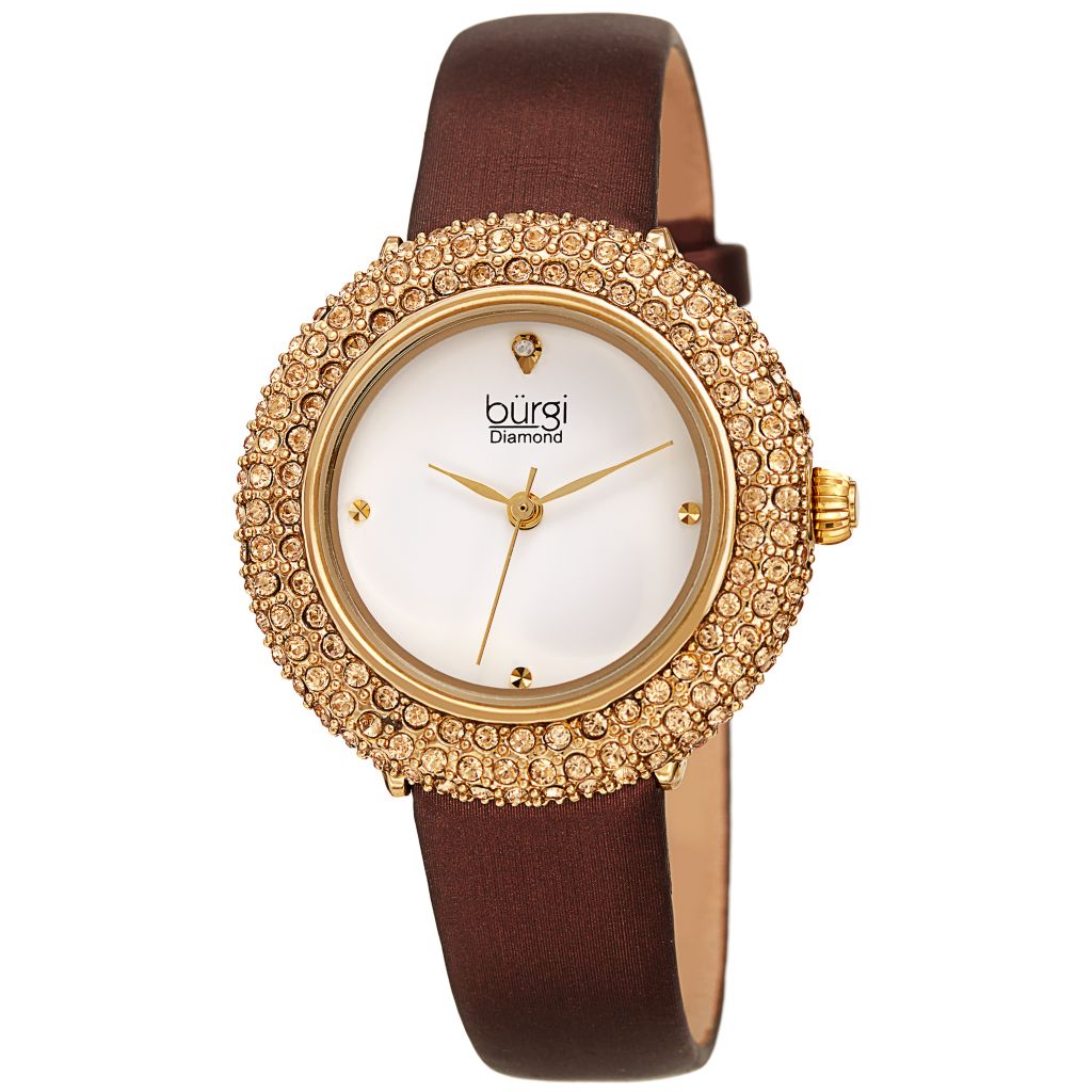 Burgi women's swarovski outlet crystal watch