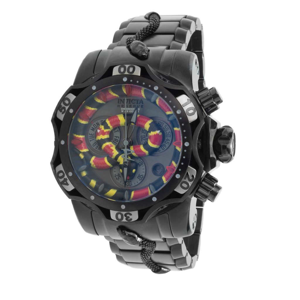 Invicta Reserve Men's 52mm King Venom Swiss Quartz Chronograph Stainless  Steel Bracelet Watch