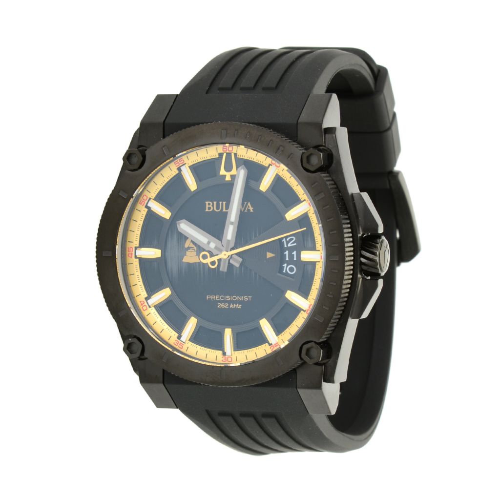 Bulova Men s Grammy Edition Precisionist Quartz Silicone Strap Watch