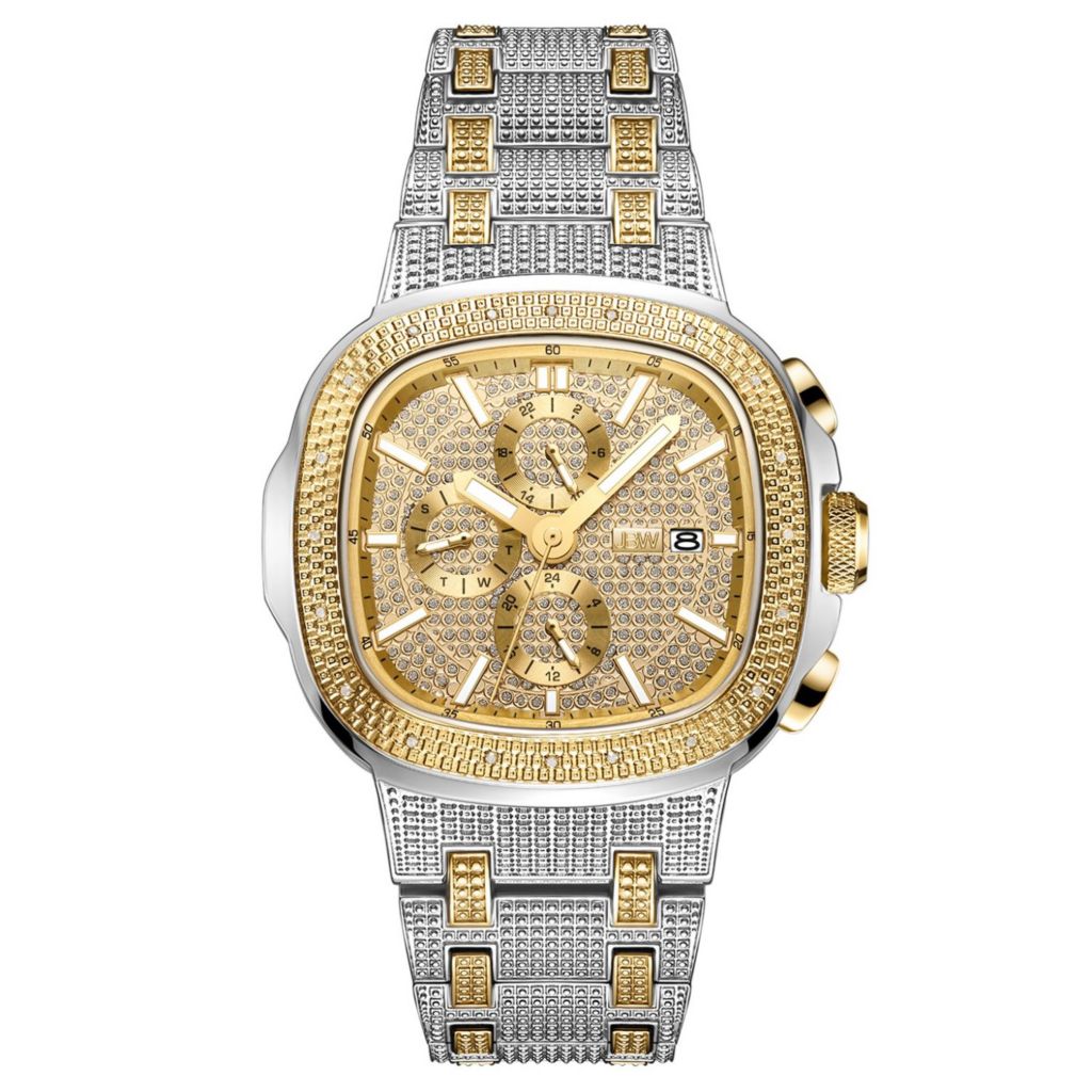 JBW 47mm Heist Quartz Multi Function Diamond Acct Bracelet Watch ShopHQ