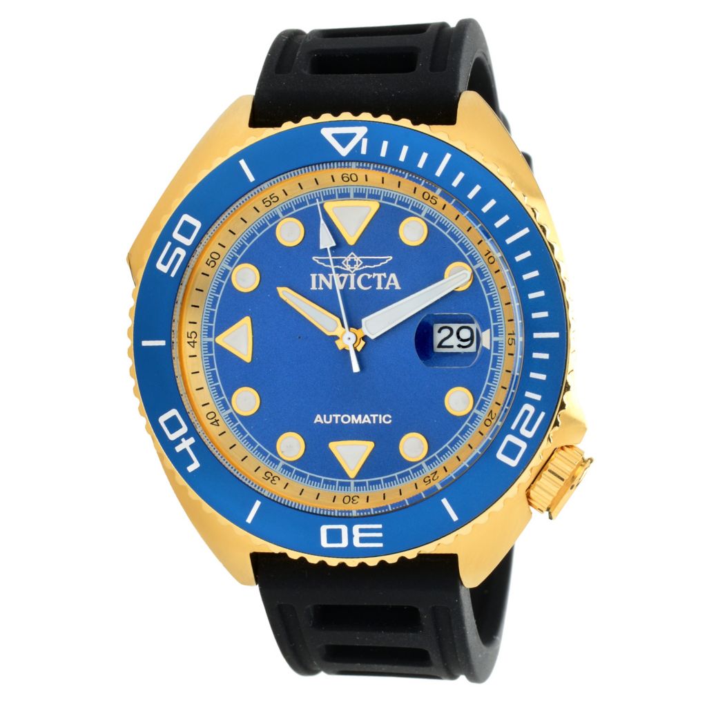 Invicta Men s 47mm Pro Diver Sea Wolf Automatic Silicone Strap Watch on sale at shophq 673 623