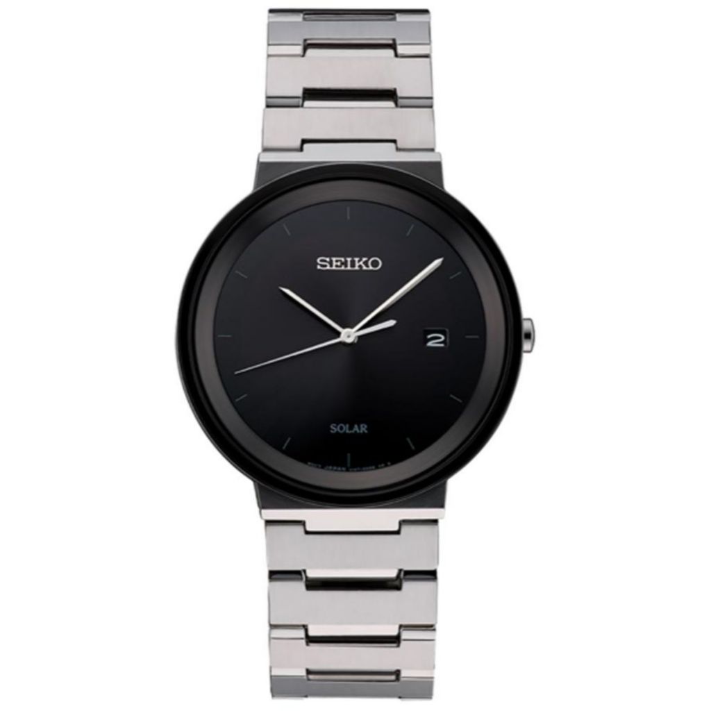 seiko men's stainless steel bracelet watch