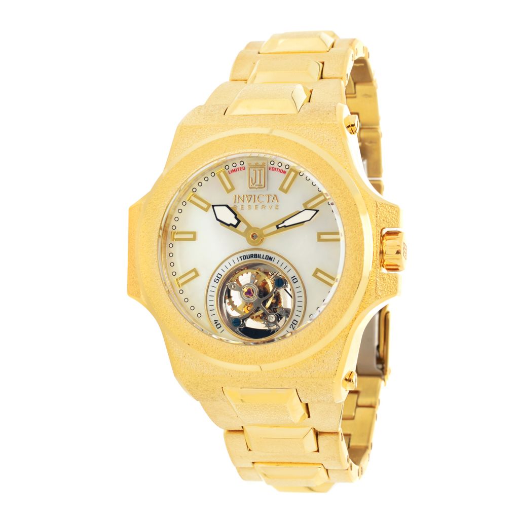 Invicta Reserve 44mm JT Akula Prestige Limited Edition Mechanical Tourbillon Bracelet Watch ShopHQ