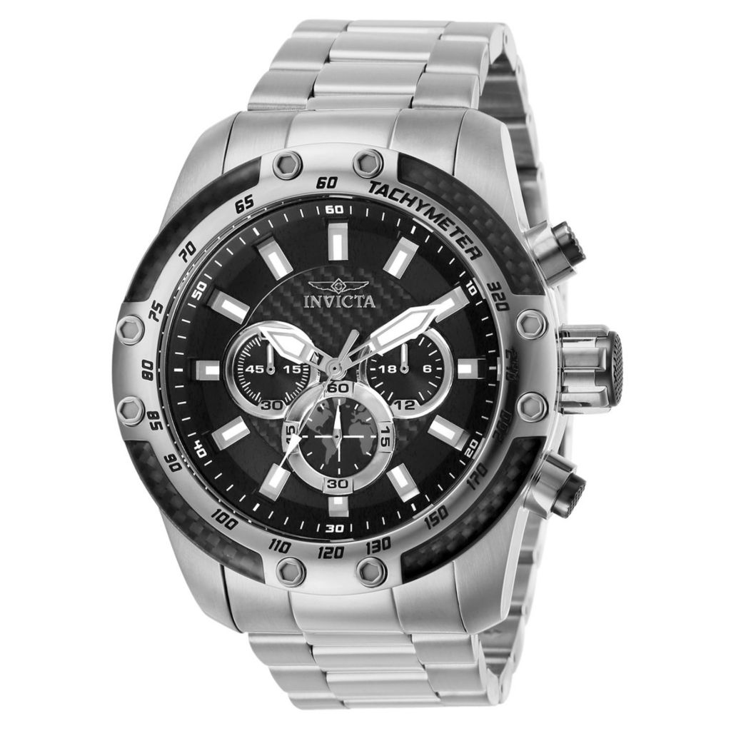 Invicta on sale tachymeter black