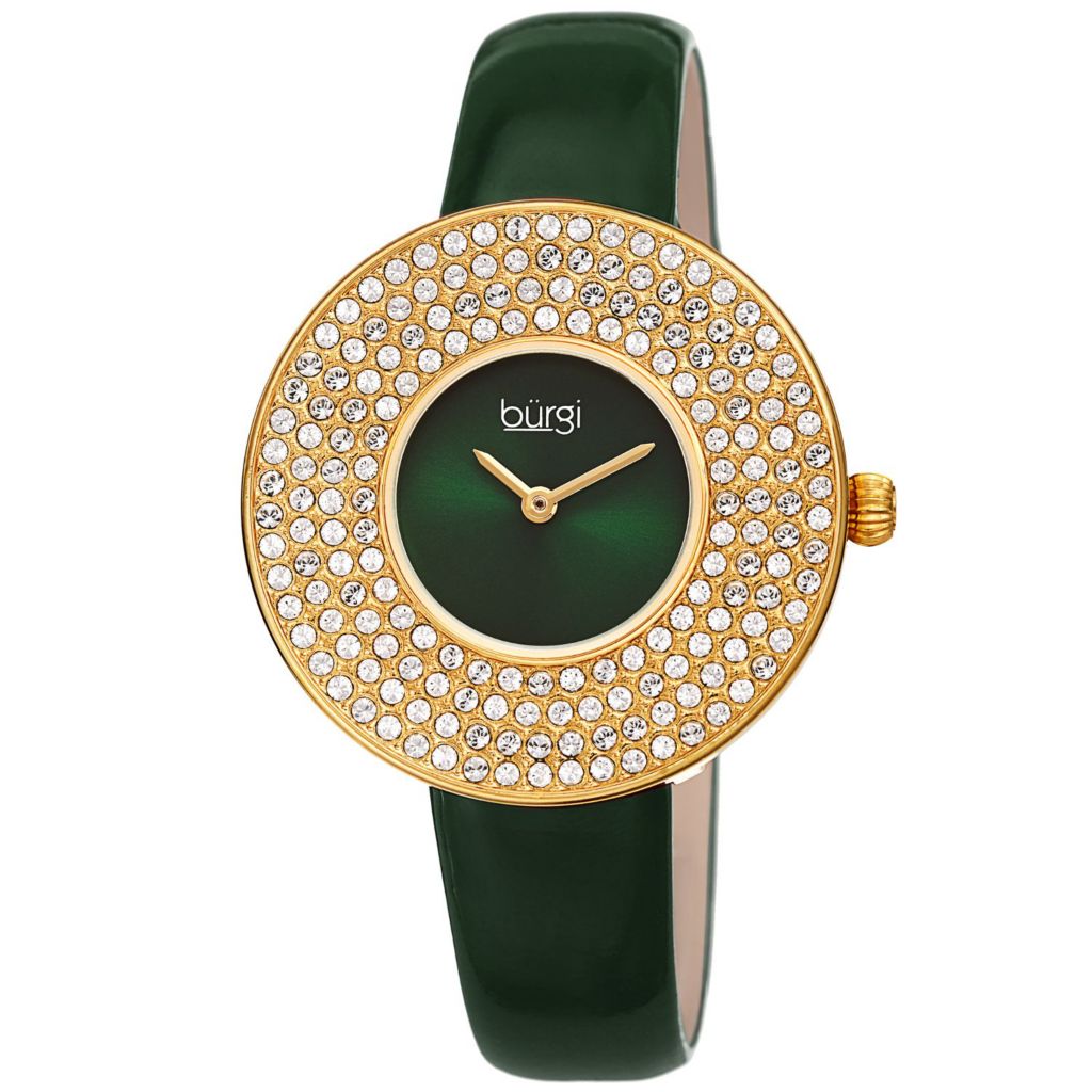 Burgi women's swarovski crystal on sale watch