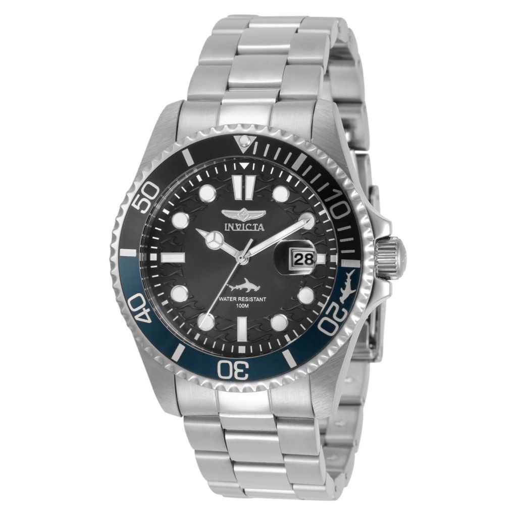 Invicta 43mm Pro Diver Master of the Oceans Quartz Date Stainless Steel Bracelet Watch ShopHQ