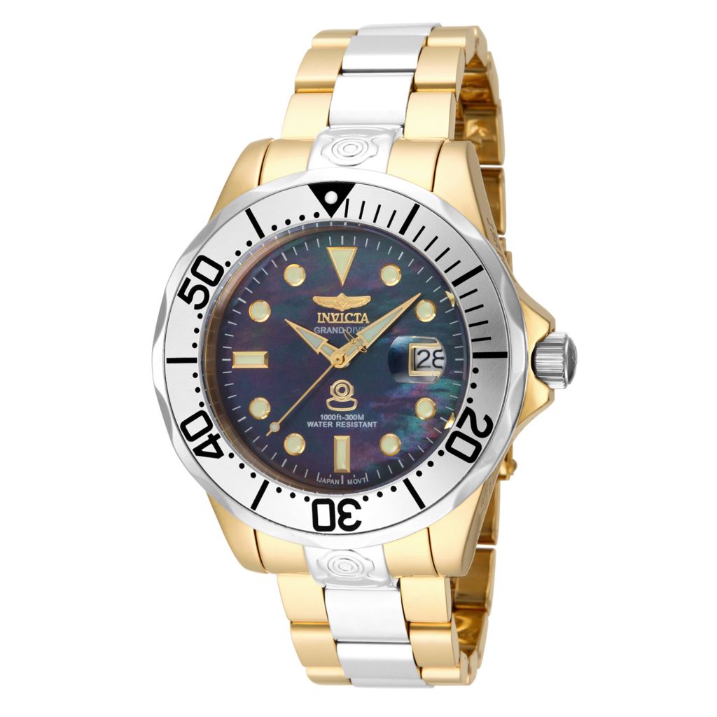 Invicta 47mm Grand Diver Automatic Date MOP Dial Two-tone Bracelet