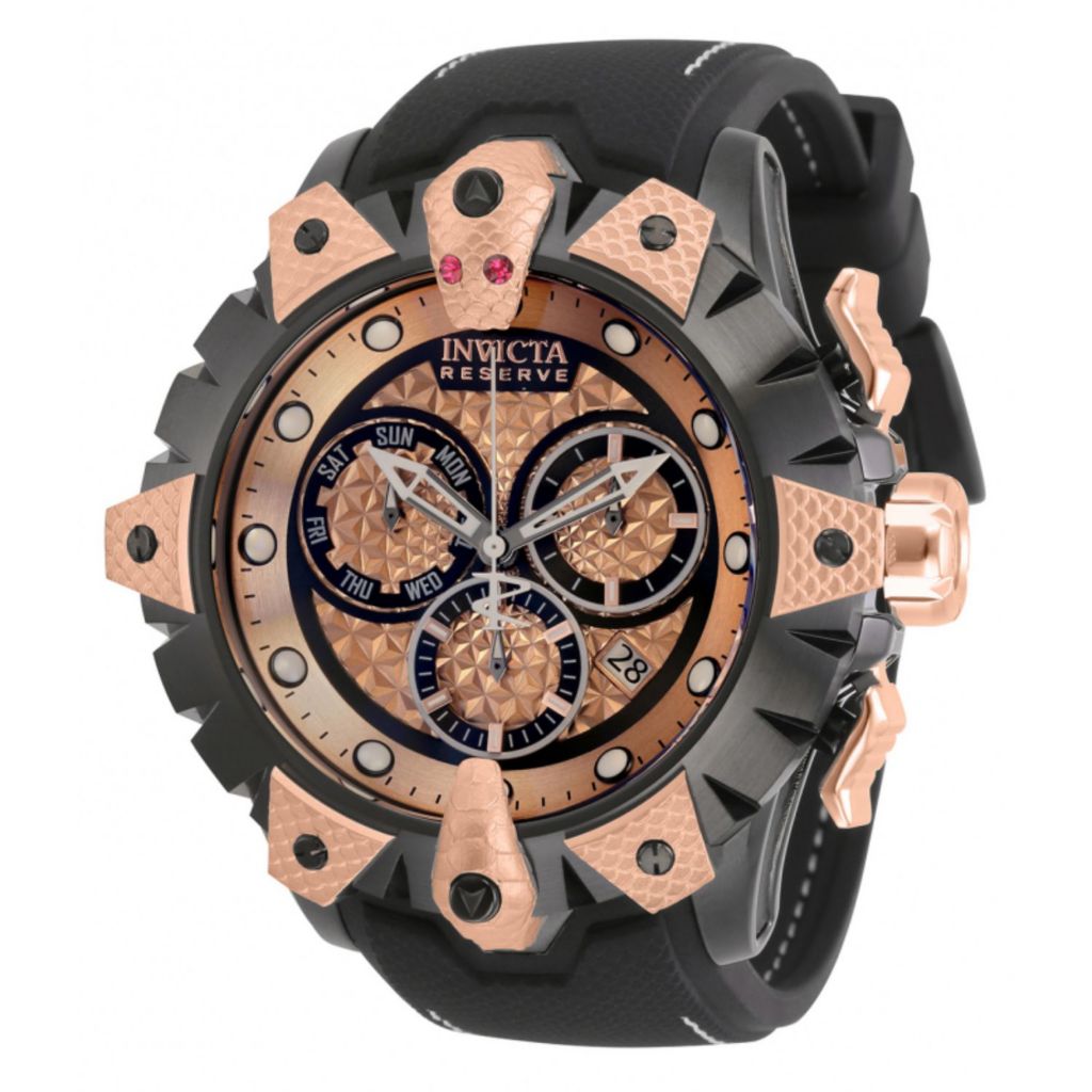 As Is Invicta Reserve Men s 52mm Venom Viper Swiss Quartz Chronograph Strap Watch ShopHQ