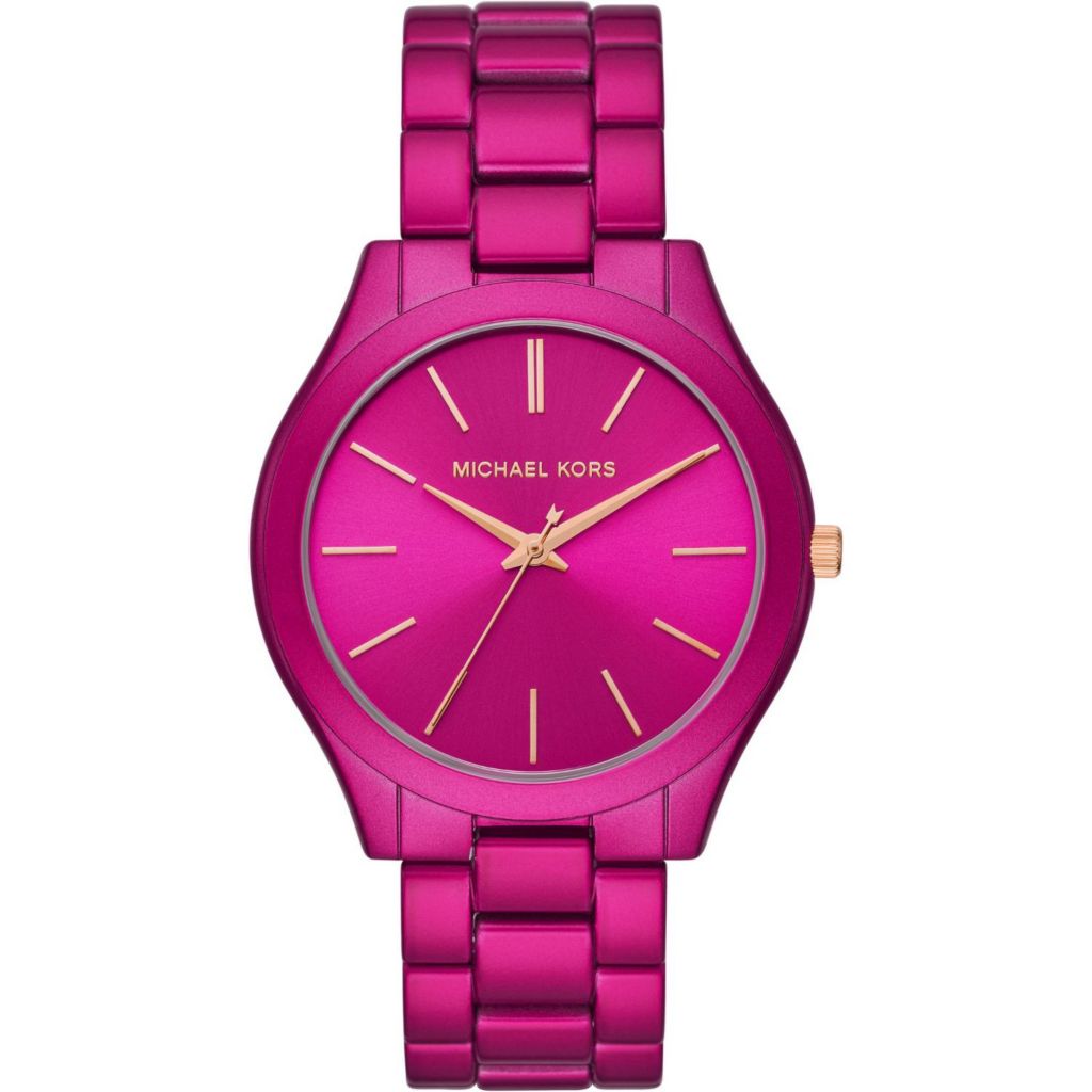 michael kors women's watch purple