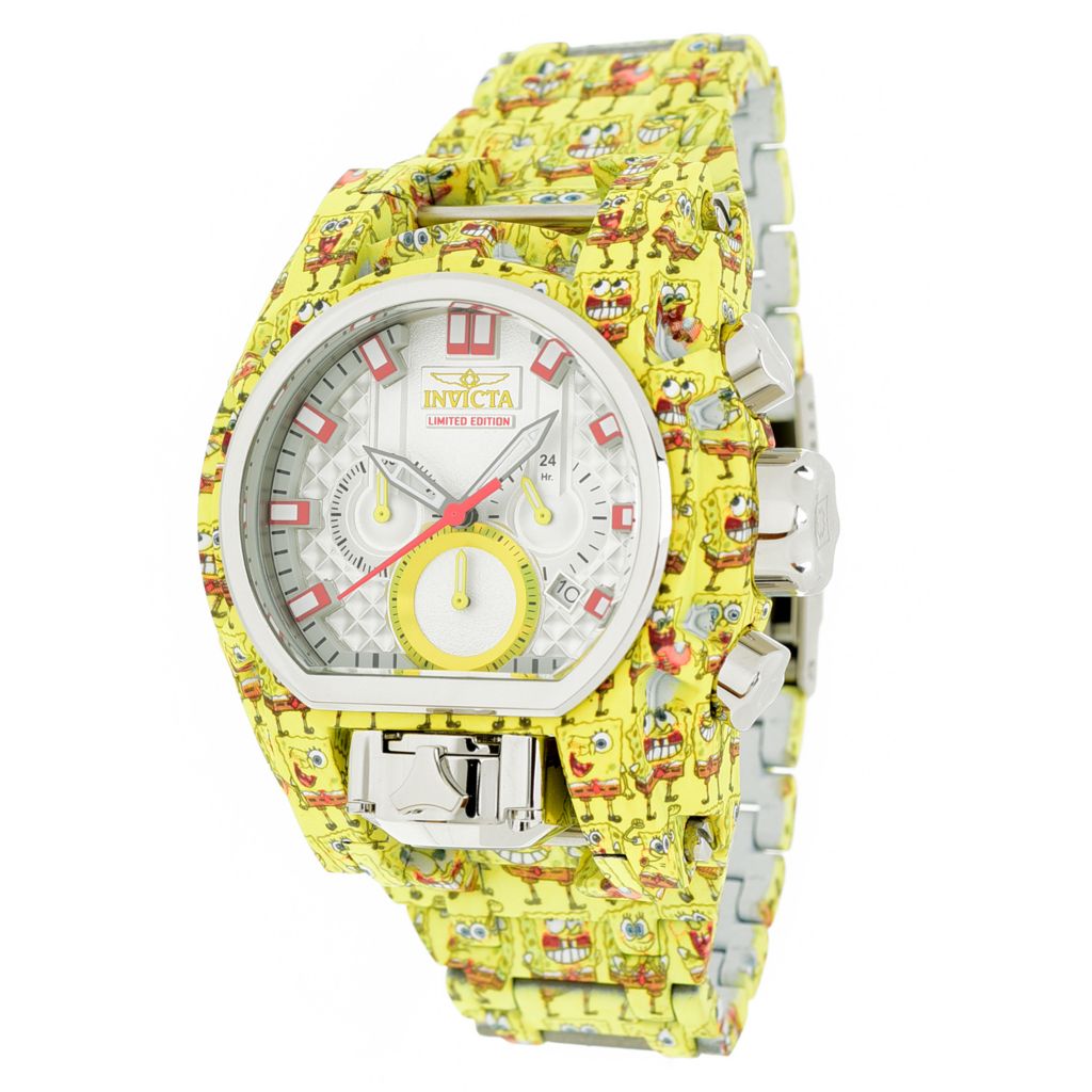 Invicta men's 52mm bolt zeus magnum graffiti discount quartz chronograph hydroplated bracelet watch