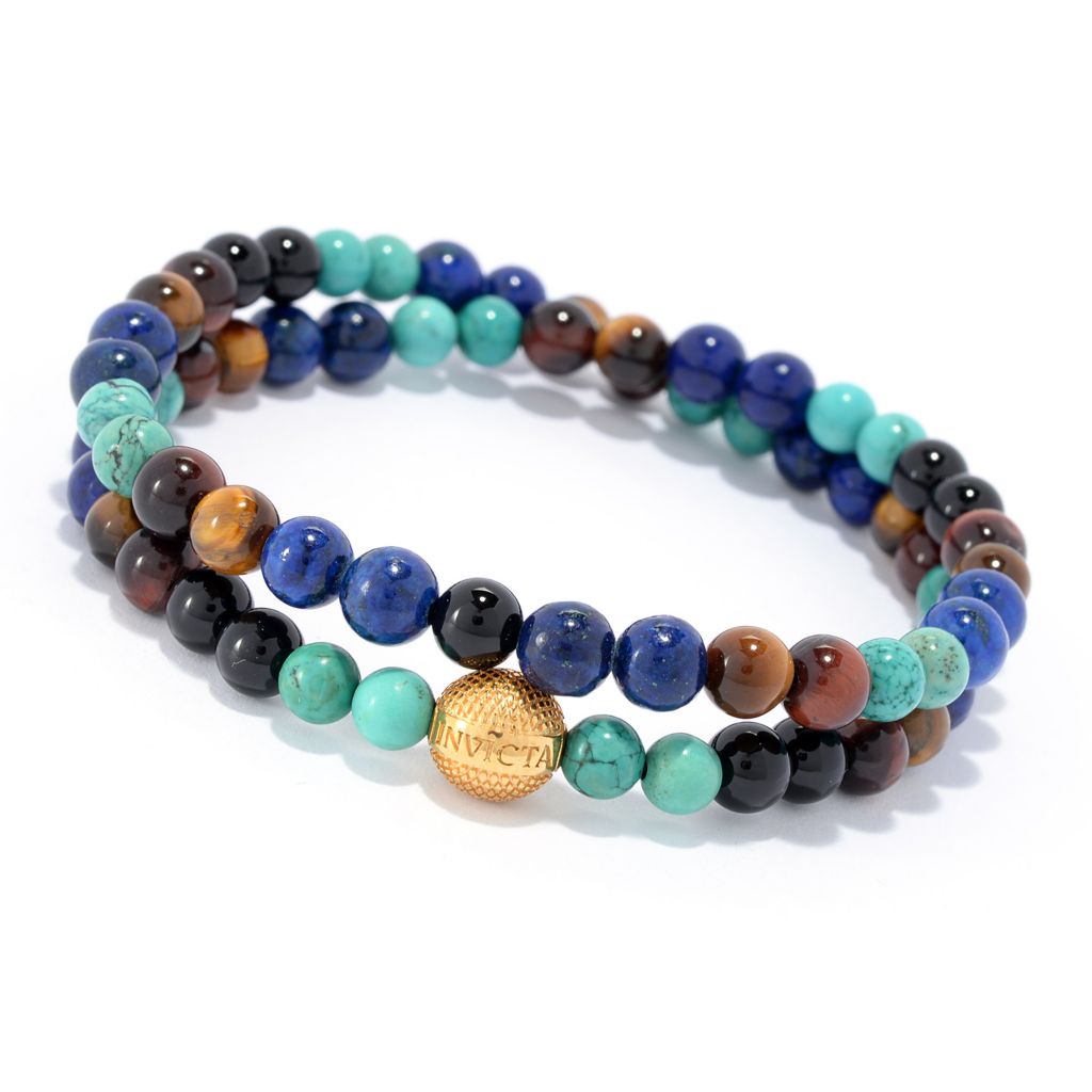 Stone Beads Multi color earth tones 6 count Women/'s Bracelet BRACELET GIFT BUNDLE Individually Wrapped