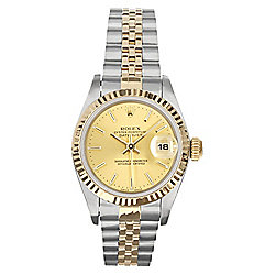 Pre-Owned Rolex Women's Datejust 26 18K Yellow Gold Fluted Bezel Jubilee Bracelet Watch