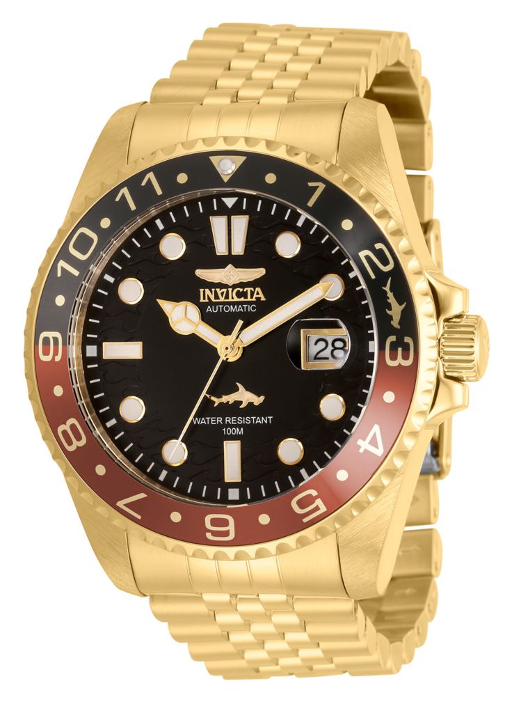 Invicta 47mm Pro Diver Automatic Magnified Date Window Gold tone Stainless Steel Bracelet Watch ShopHQ