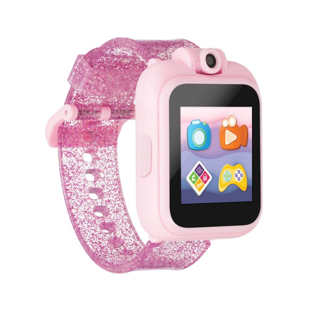 iTouch Kids PlayZoom 2 Swivel Camera Fuchsia Glitter Silicone Strap Smartwatch ShopHQ