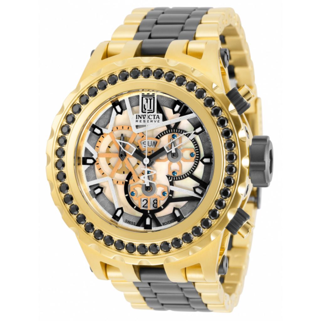 Invicta Reserve Jason Taylor SAS 52mm LE Swiss Quartz Chrono 4.14ctw Blk Spinel Watch ShopHQ