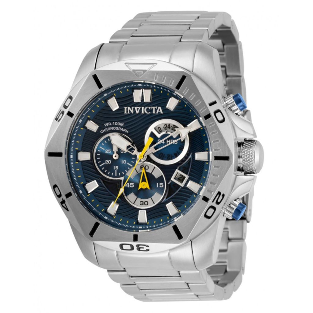 Invicta Men s 50mm Speedway Quartz Chronograph Bracelet Watch w 8 Slot Dive Case Accessories ShopHQ