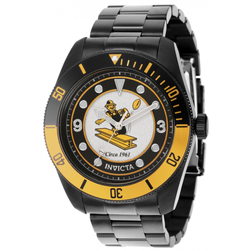 Invicta NFL 47mm Vintage Quartz Stainless Steel Bracelet Watch ShopHQ