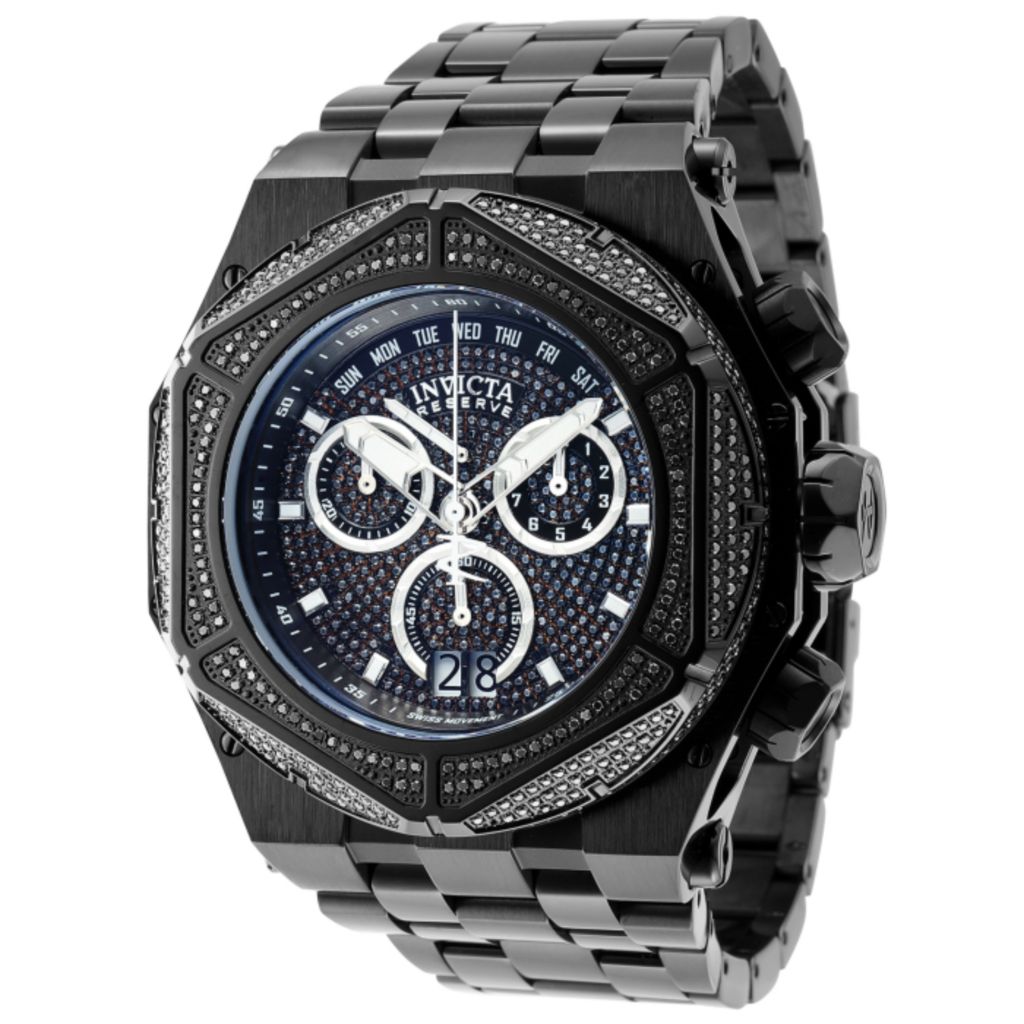 Invicta Reserve Carbon Hawk PL Swiss Quartz 3.62ctw Diamond Watch