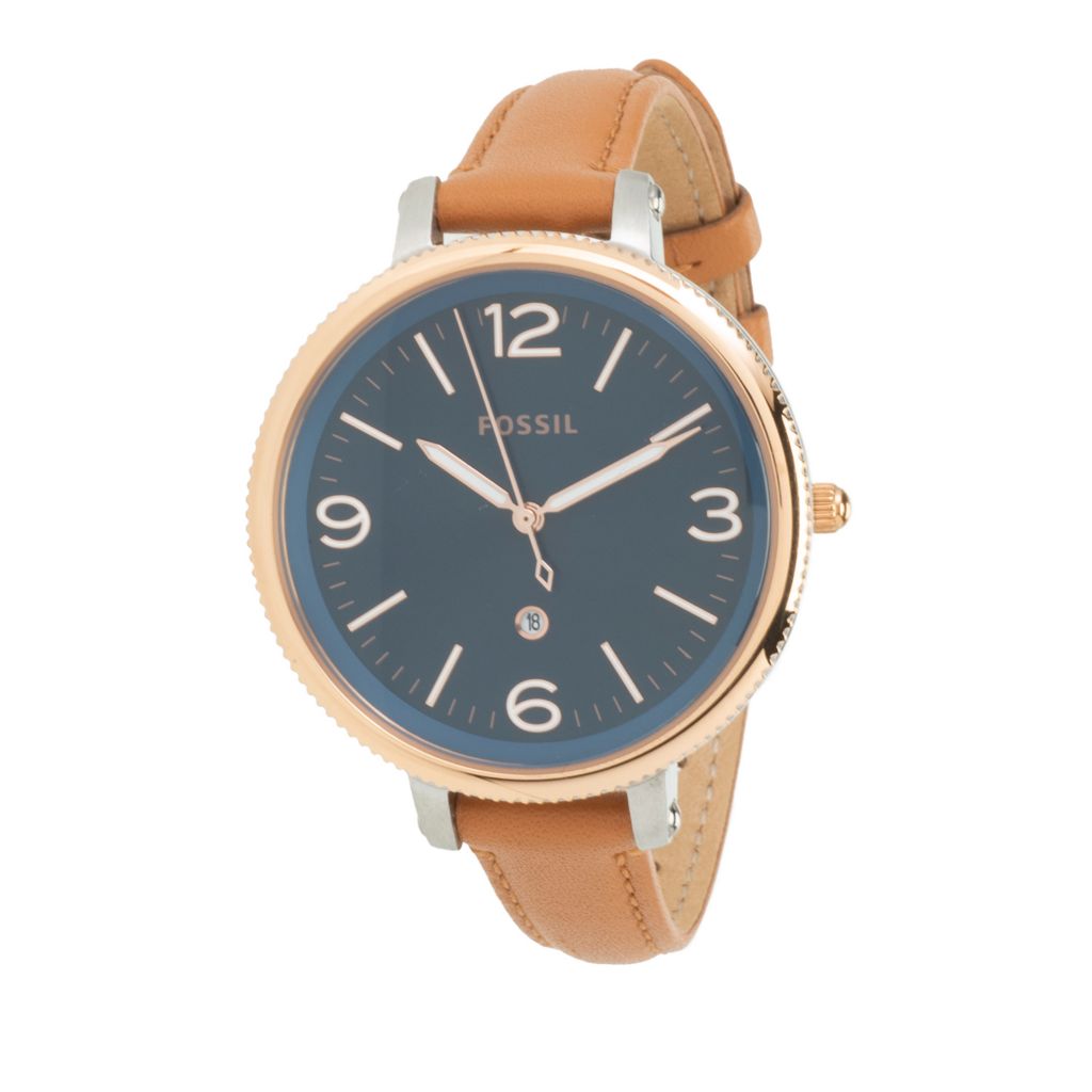 Fossil blue 2024 strap watch women's